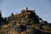 Inle Lake Myanmar. Indein, a cluster of ancient stupas  ruined and overgrown with bushes, just behind the village.